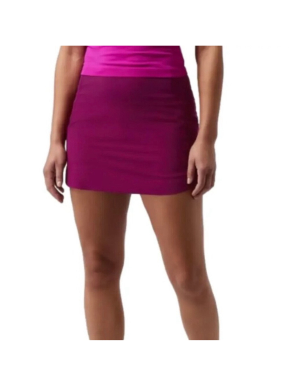 Women's Athleta Run With Iy Plum Athletic Skort 14”, Sz Medium